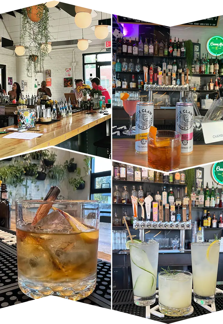 a series of photos showing different types of drinks